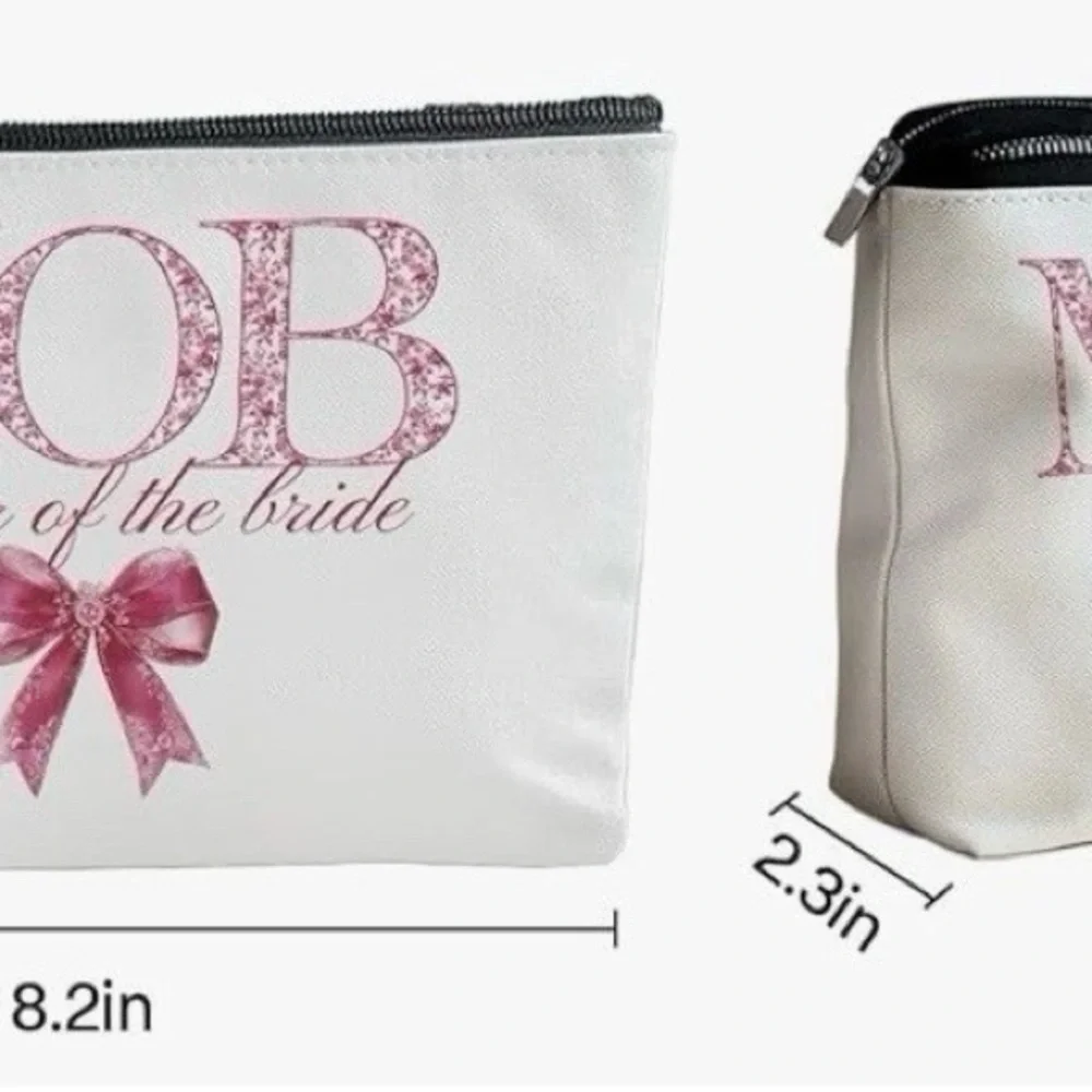 Pink 'Mother of the Bride' Clutch Makeup Bag